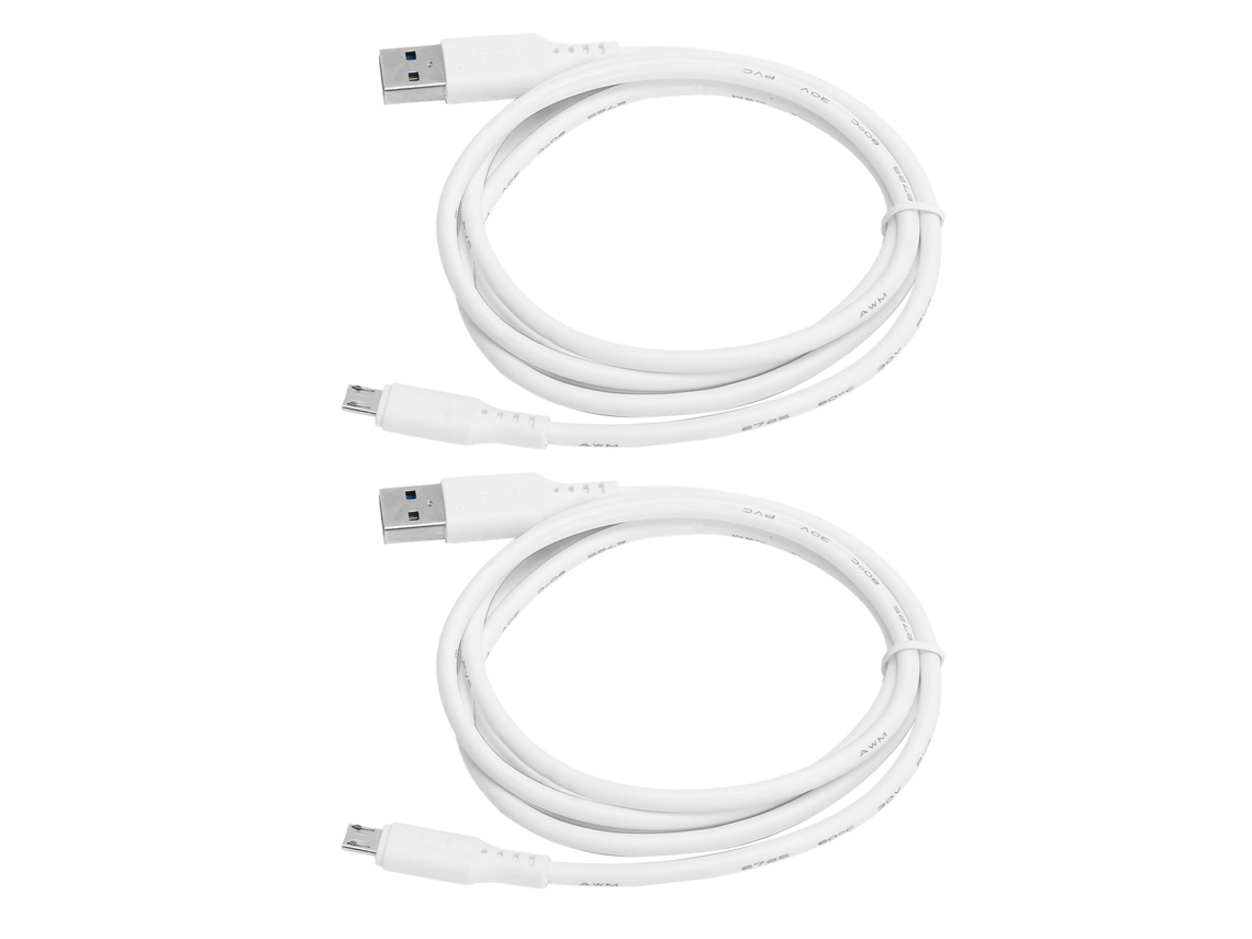 Cable De Datos (carga Y Transferencia De Datos) Paquete De 2 Cables Micro Usb Para Teléfonos Android De 1 Metro De Longitud Ecológico Duradero Indestructible