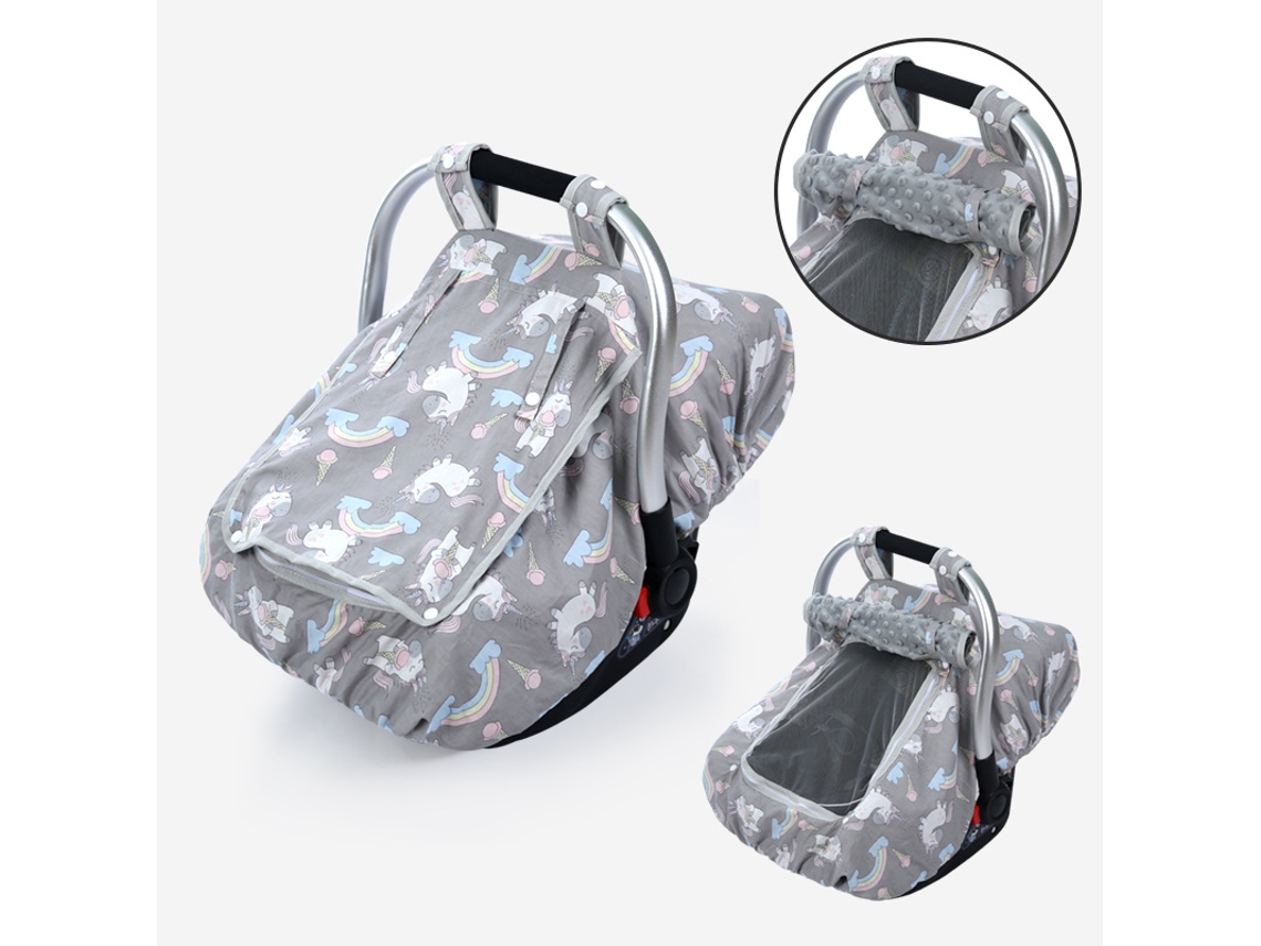 Funda para asiento de coche Eifson Baby, resistente al viento y a las patadas, para todas las estaciones (gris)