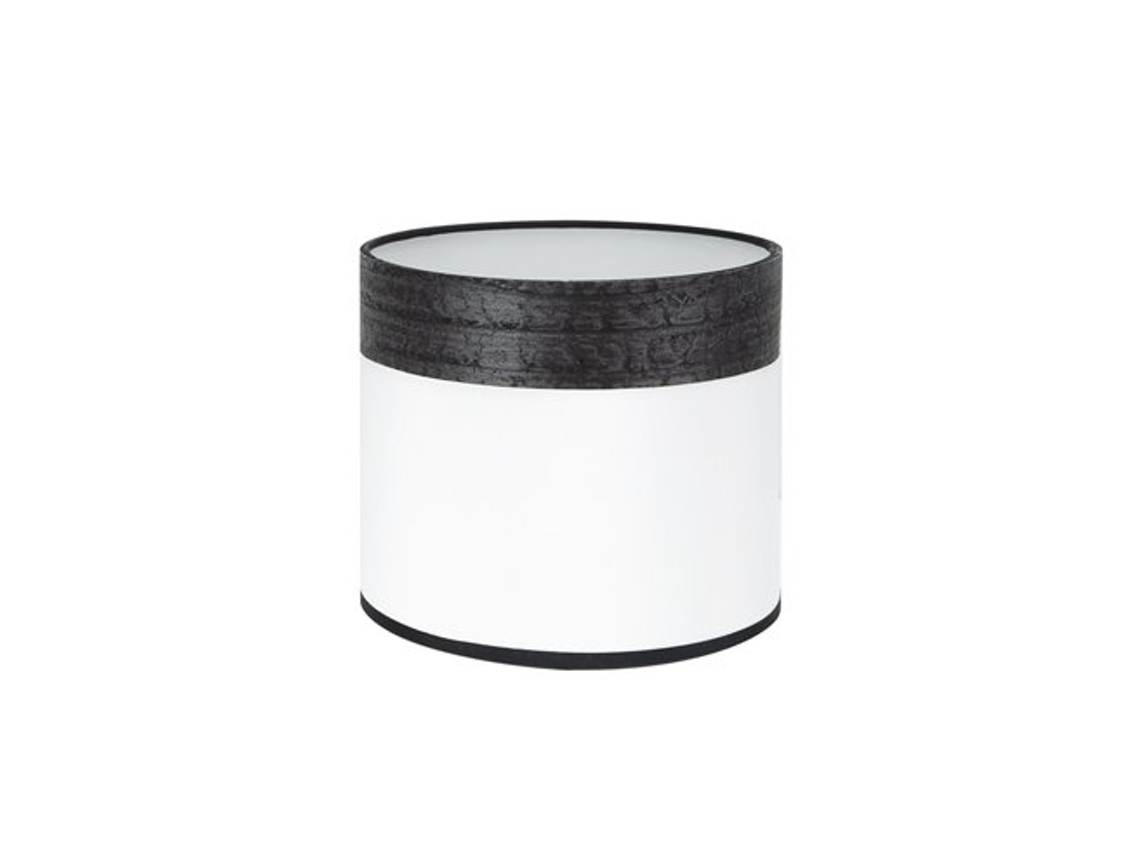 Pantalla Sobremesa Cloe Blanca/madera Negra E14 (ø17x17x14cm)