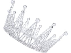Coroa Decorativa Europeia Leve Com Strass, Tiara Para Aniversário, Casamento, Cosplay E Muito Mais.