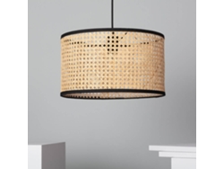 Lámpara de Suspensión LEDKIA (Beis - Ratan - 22x38 cm)