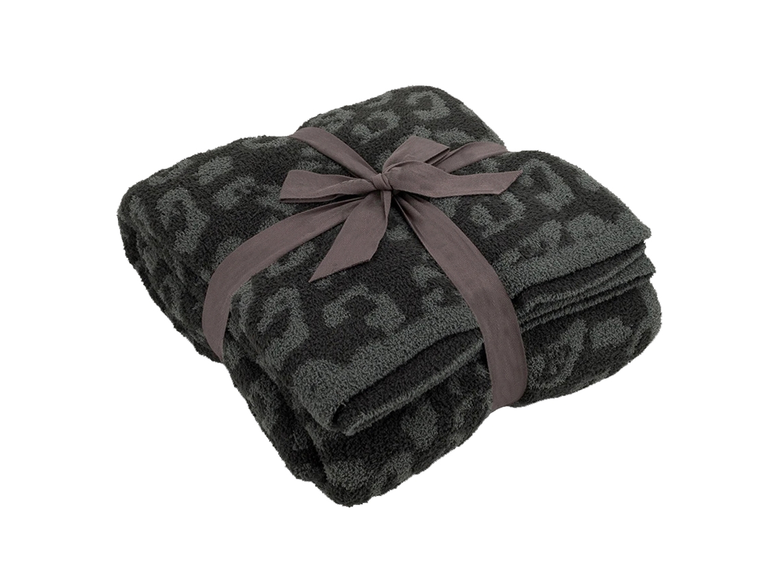 Manta Media De Terciopelo Y Lana Para Niños Con Estampado De Leopardo, Manta Acolchada Con Forro De Fleece, Manta Sin Suela Con Diseño De Leopardo