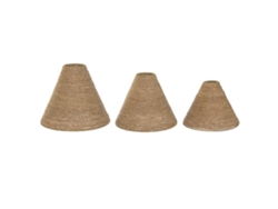 Set 3 Pantalla Fibra Trenzada Metal 58x58x50cm