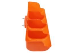 Comedero Grueso Para Lechones, Bebedero Multiorificio Para Cerdos, Color Naranja.