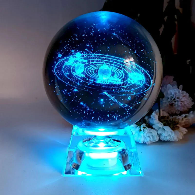 Bola De Cristal, Grabado Láser, Decoración De Escritorio Para El Hogar