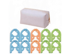 Set Perchas Chrui Plegables Viaje 10 Perchas + Bolsa (blanco)