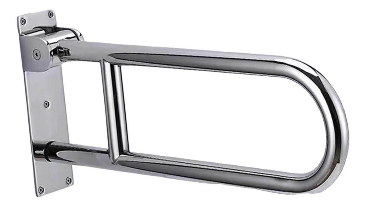 Barra de apoyo para inodoro, barra de apoyo plegable para inodoro de 60 cm