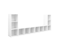 Mueble TV 4 Piezas 107x35x37 Cm Contrachapado Blanco MAISON EXCLUSIVE