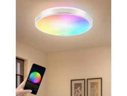 2026-lámpara De Techo Inteligente 11 Pulgadas 15w Empotrada Wifi Rgb 2700k-6500k Control Por Voz Y App Sin Hub