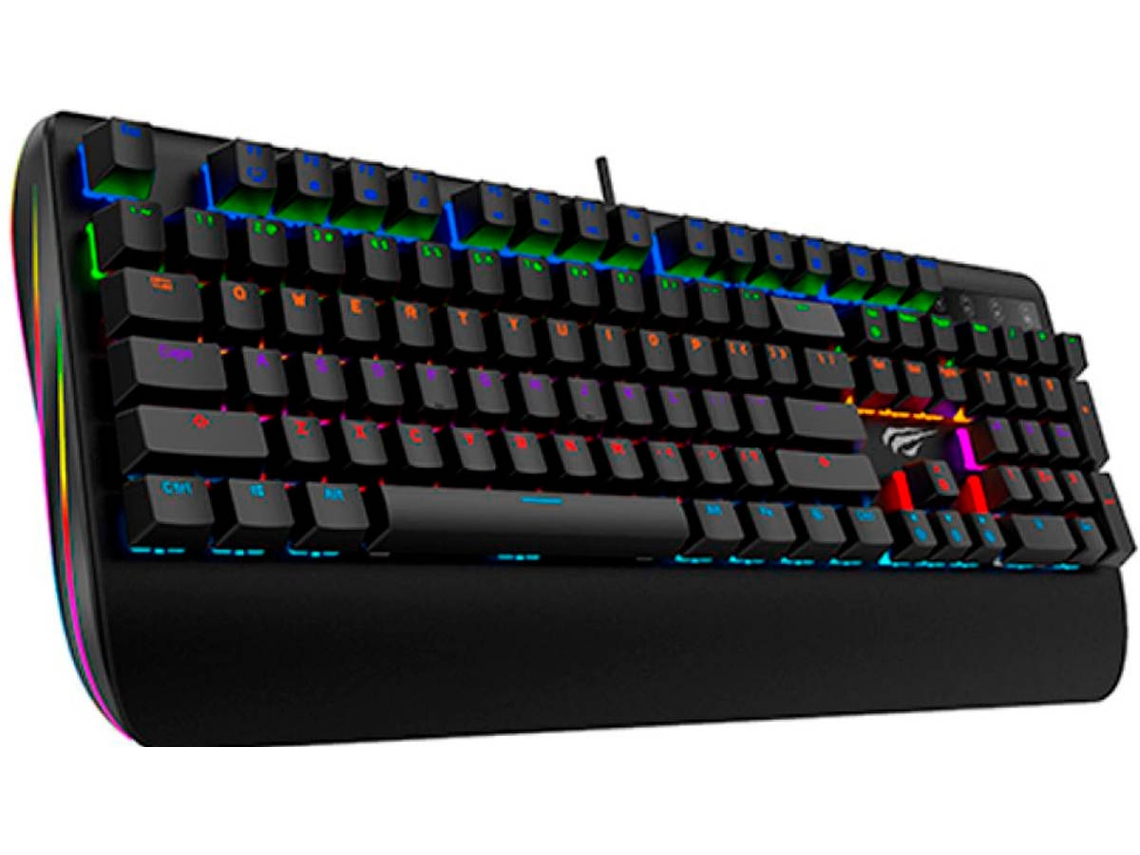 Teclado Gaming HAVIT KB464L-FL (Mecánico - Español - Negro)