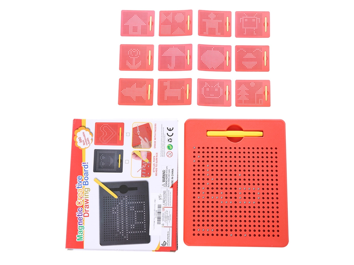 Ats-tablero Magnético De Dibujo Para Niños Juguetes Educatsivos Diy De Escritura Con Perlas De Acero