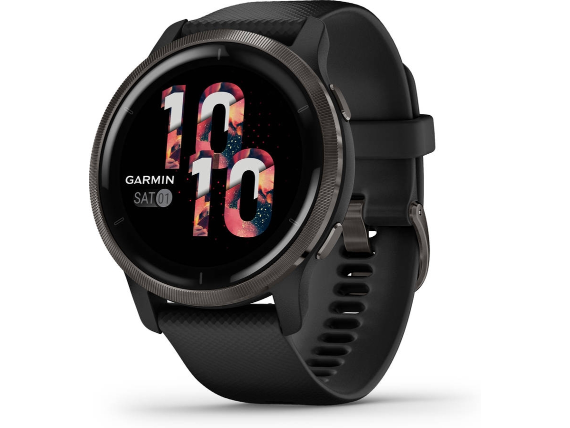 Reloj Deportivo GARMIN Venu 2 (Bluetooth - Hasta 11 días de autonomía - Negro)