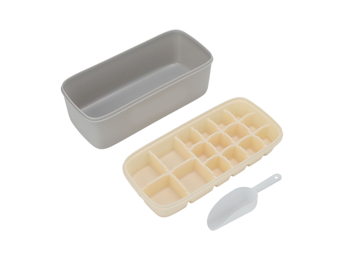 Cubiteras de silicona reutilizables con tapa y solapa para el hogar y la oficina - Blancas