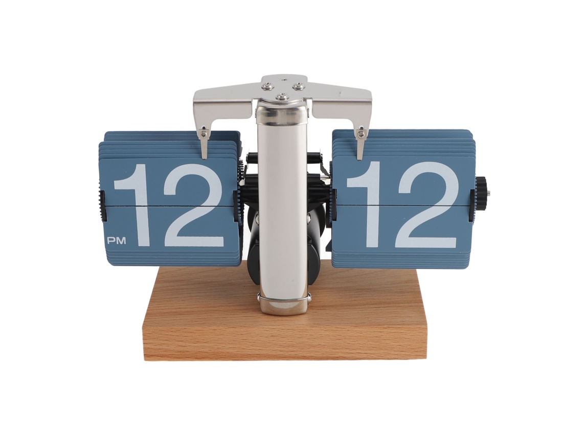 Reloj de mesa retro abatible (giro automático, batería)