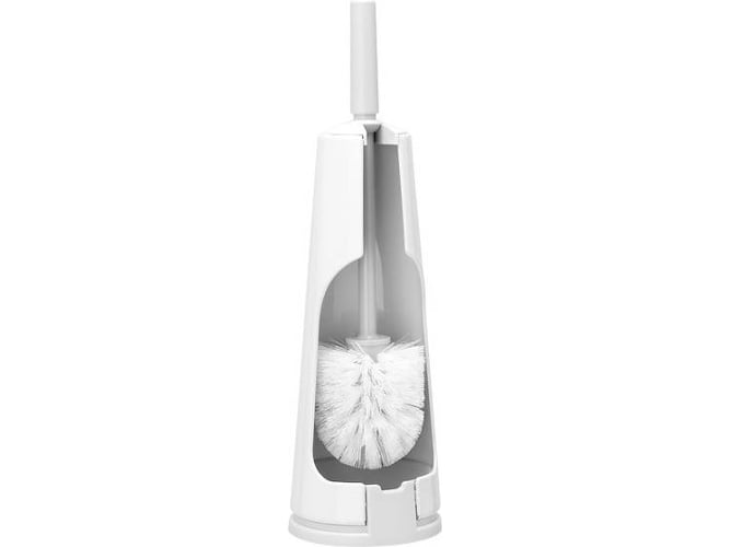 Soporte con Escobilla de WC BRABANTIA 414664 (Blanco - 1,25 kg - 12,5 x 12,5 x 43 cm - Garantía: 10 Años)