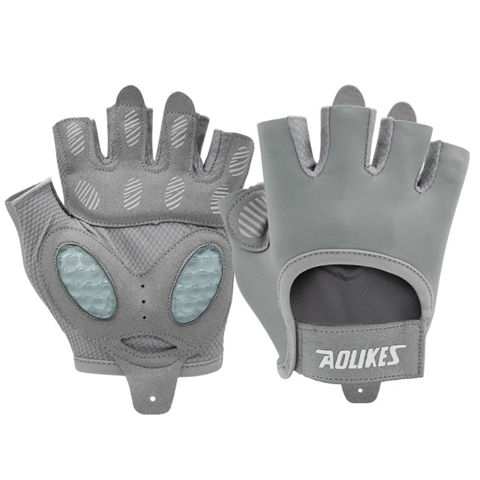 (gris, Talla L) Guantes Deportivos Transpirables, Unisex, Adecuados Para Ciclismo Y Entrenamiento Con Pesas En El Gimnasio.