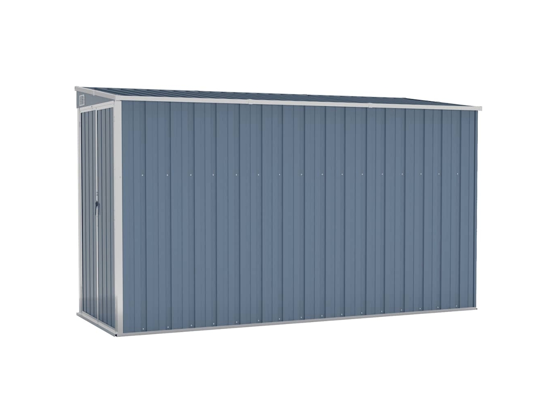 Caseta de jardín VIDAXL Gris Acero (118x288x178 cm)