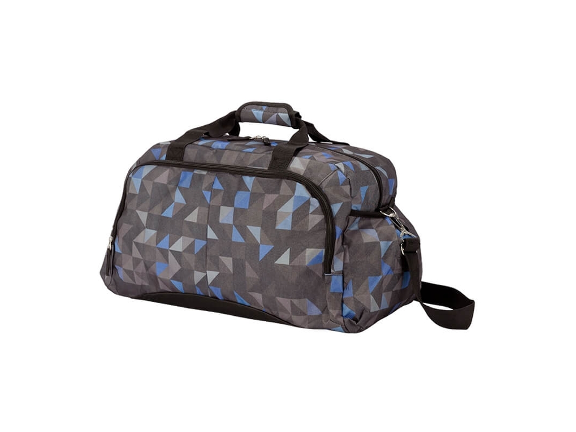 Bolsa de viaje Benzi Bz5743 Triángulos Azul/gris 51x30x24cm