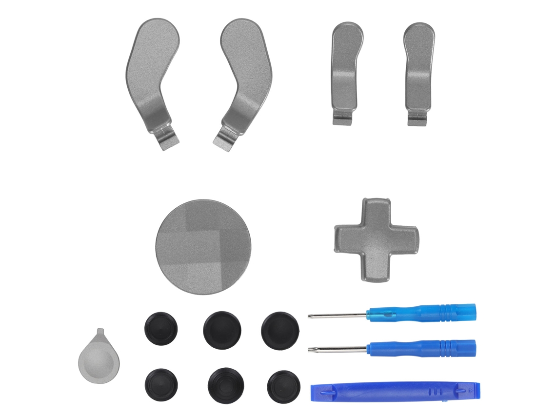 Accesorios Para El Kit De Repuestos Del Mando Xbox One Elite Series 2: Joysticks Metálicos Plateados.