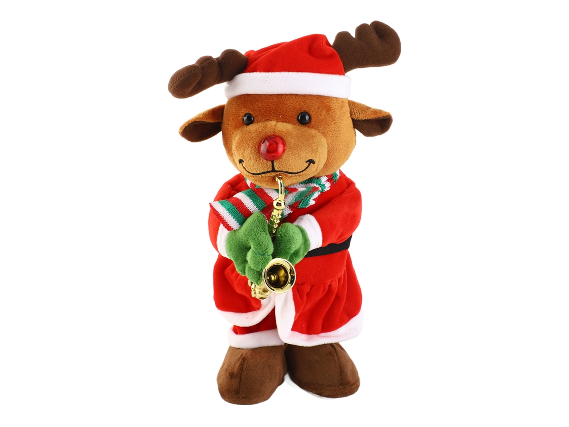 Boneca Elétrica De Natal Com Música Dança Brilho Pelúcia Elk Para Crianças E Adultos
