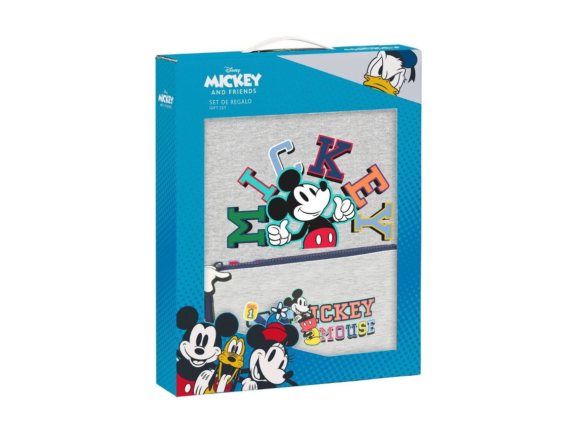 Set de Papelería Mickey Mouse Clubhouse Only one Gris 2 Piezas