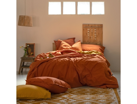 Funda de Edredón HAPPYFRIDAY Basic (220 x 220 cm - Algodón - Terracota)