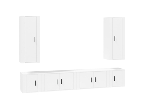 Conjunto 6 de muebles para TV VIDAXL madera contrachapada blanco