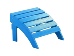 Reposapiés BELIANI Adirondack de Madera plástica Azul 50x43x34