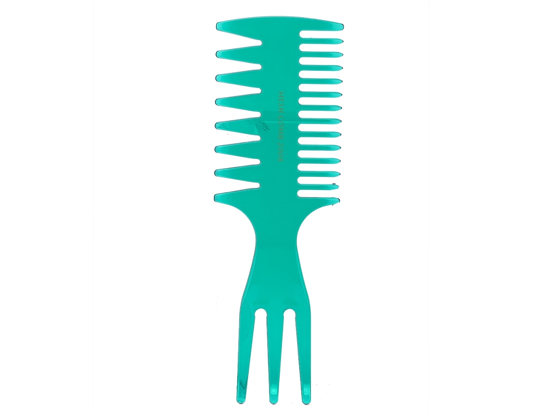 Peine De Pelo De Tres Lados Con Dientes Anchos Para Peinado Clásico Y Aceite, Herramienta De Estilismo (verde)