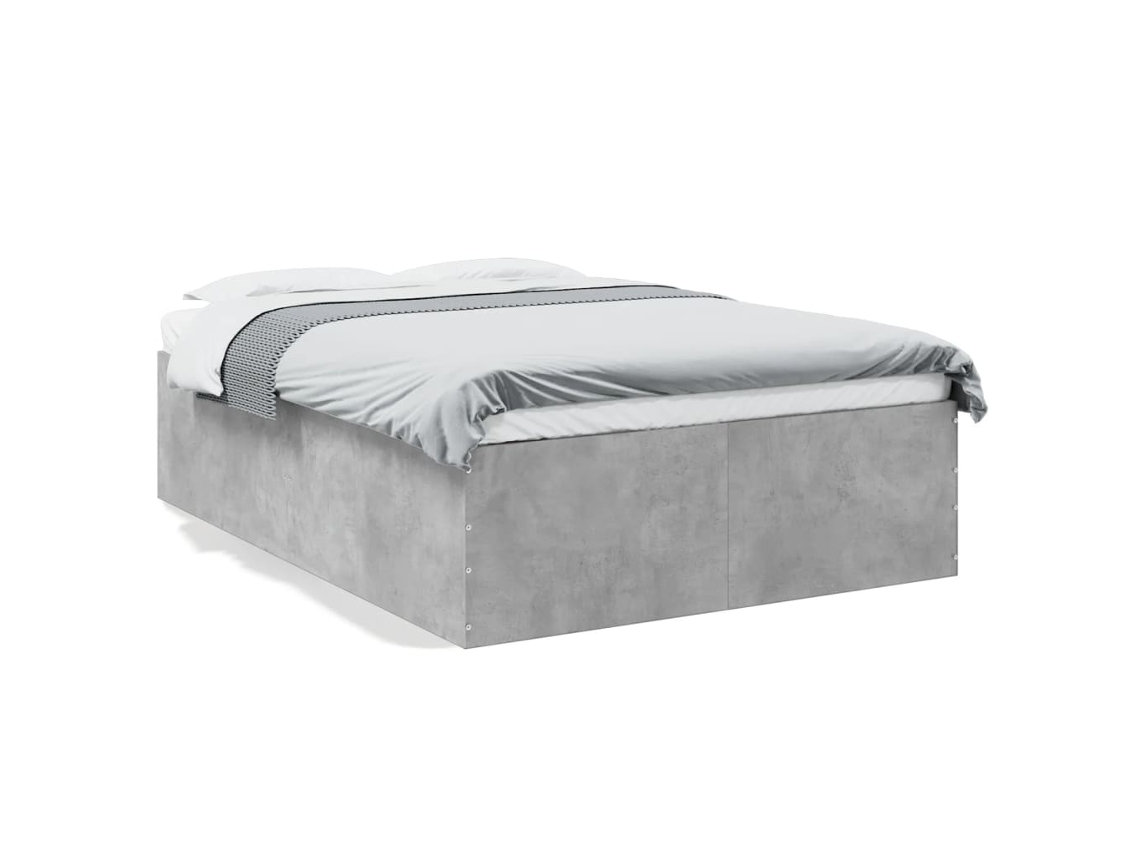 Maison Exclusive - Estructura De Cama Madera De Ingeniería Gris Hormigón 135x190cm