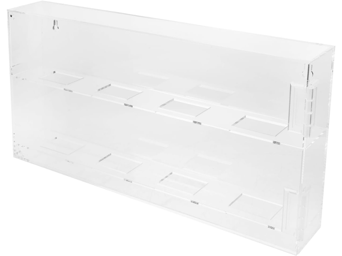 Soporte Acrílico De Pared Para 8 Discos De Hockey, Con Estuche Protector Reforzado.
