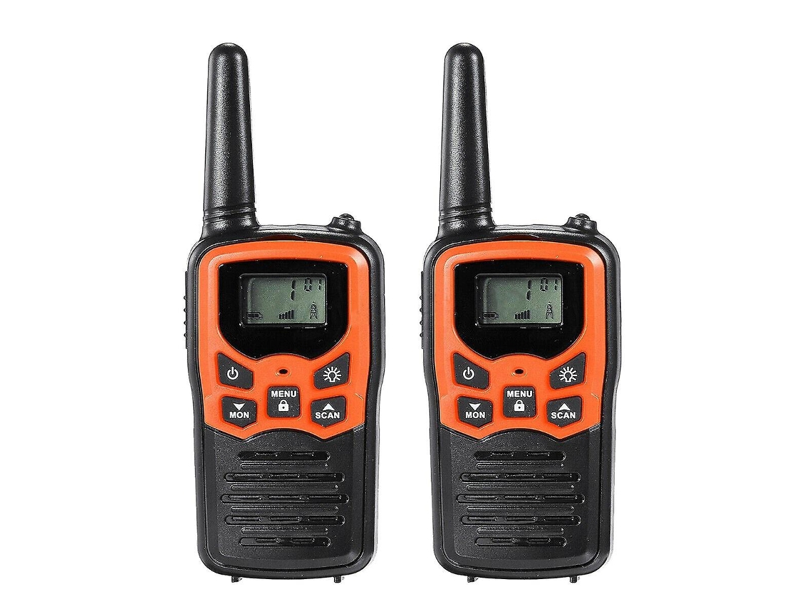 2Pcs Rádio Walkie Talkie Portátil 22 Canais Definidos 10 Km Uhf 400-470 Mhz 