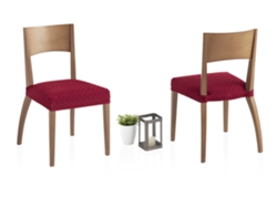 Pack de 2 Fundas Elásticas para Silla Olivia MILICA (45 x 45 cm - 60% Poliéster y 35% Algodón - Rojo)
