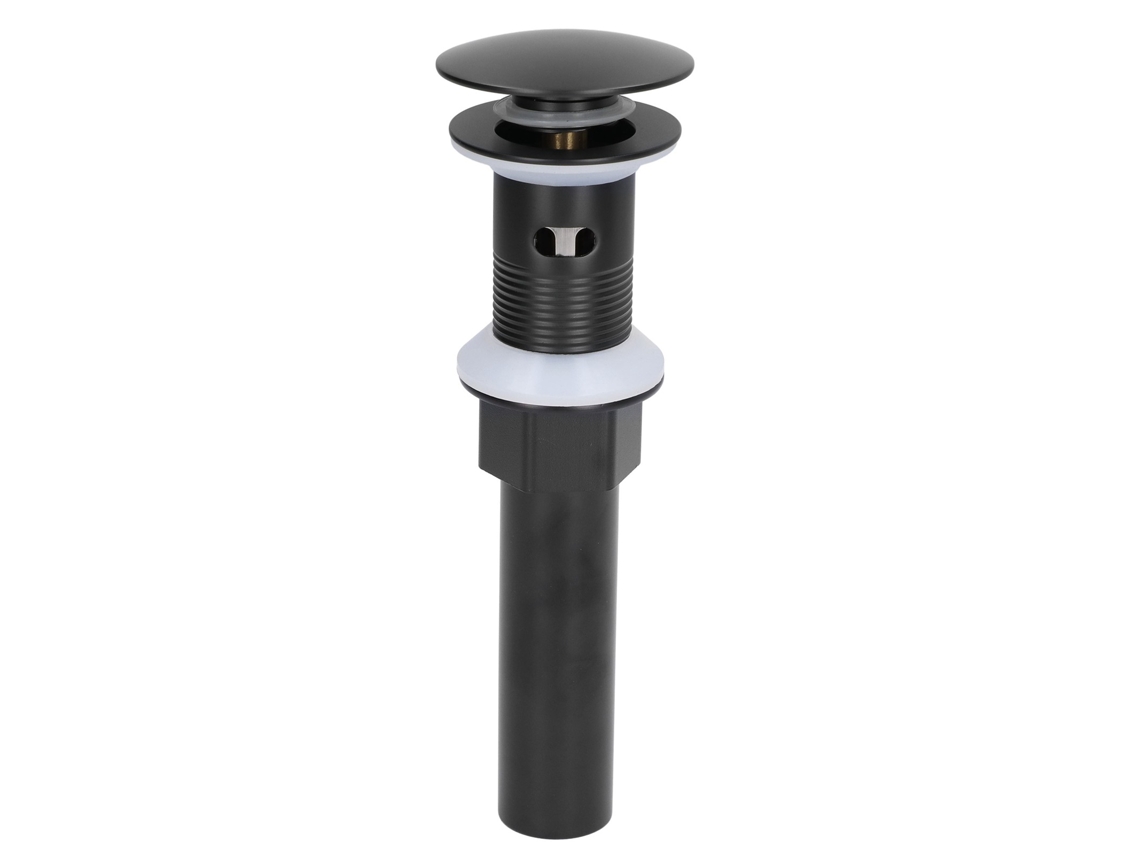 Tapón de desagüe para fregadero de cobre y acero inoxidable, accesorio de baño para cocina, color negro mate