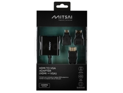 Adaptador MITSAI (HDMI - VGA - Negro)