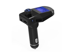 Transmisor de FM YIZHOOD M8S Kit de coche compatible con Bluetooth MP3 Cargador de coche Soporte U Disco / Tarjeta TF con voltímetro negro