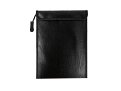 Bolsa Protectora Contra Fuego Y Agua, 3 Compartimentos Seguros Para Dinero, Documentos, Pasaportes Y Objetos De Valor - Plateada, 28x38cm