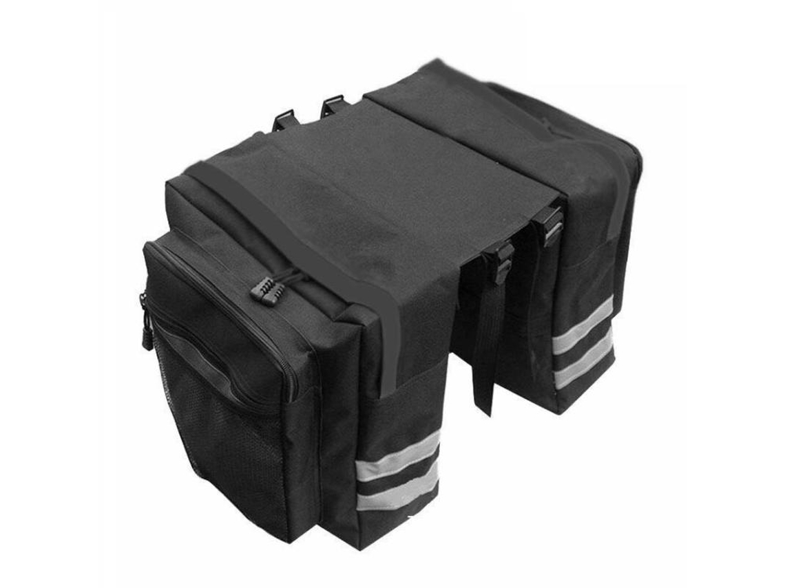 Alforja de bicicleta impermeable, ideal para largas distancias. (Negro)