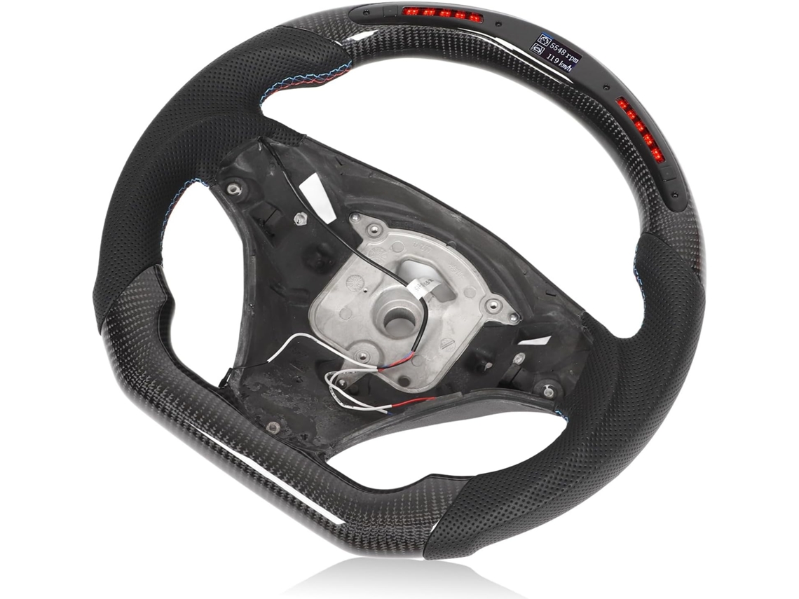 Volante Con Luces Led De Cambio De Marchas Y Pantalla De Fibra De Carbono Para M3 E90 E92 E93 Dct 2007 –
