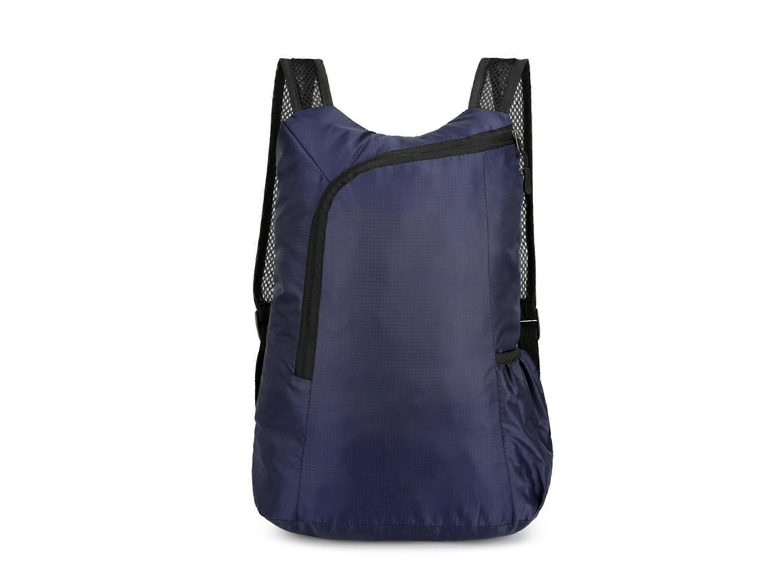 Mochila impermeable y resistente de gran capacidad, ideal para senderismo, viajes y actividades al aire libre. Color azul oscuro.