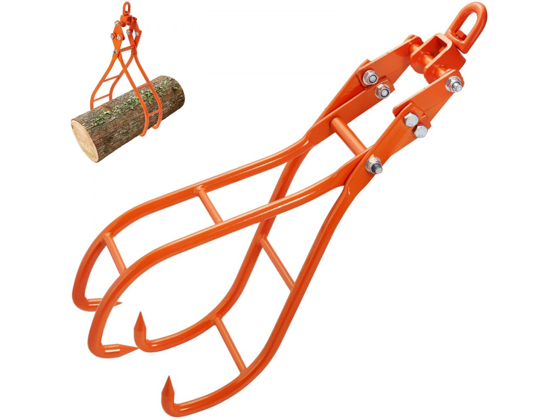 Garra elevadora de troncos de 71 cm con 4 garras giratorias de 360° Tekmaquinas