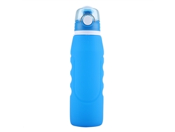 KOFIHETY Botella de Agua de Silicona Plegable 1000ml Vaso para Beber Deportes Recorridos Carreras Camping (Azul)