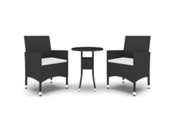 Maison Exclusive - Juego De Comedor De Jardín 3 Piezas Ratán Sintético Negro