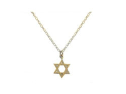 Collar con colgante de estrella de David en plata