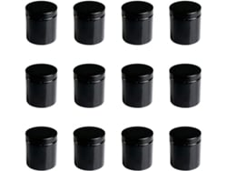 Ciieeo Com 12 Potes De Maquiagem De 500ml Em Pet Preto, Com Abertura Larga Para Creme Facial.