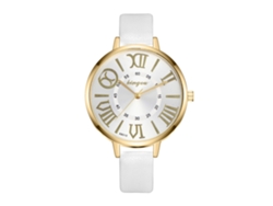 Reloj De Cuarzo Para Mujer Zhoulianfa De Piel Sintética Con Esfera Blanca De Números Romanos.