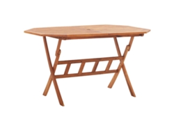 Mesa de jardín LOVELY HOME plegable de madera de acacia maciza (135 x 85 x 75 cm)