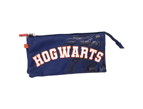 Portatodo Triple Harry Potter Howarts 22,5 x 2 x 11,5 cm Azul oscuro