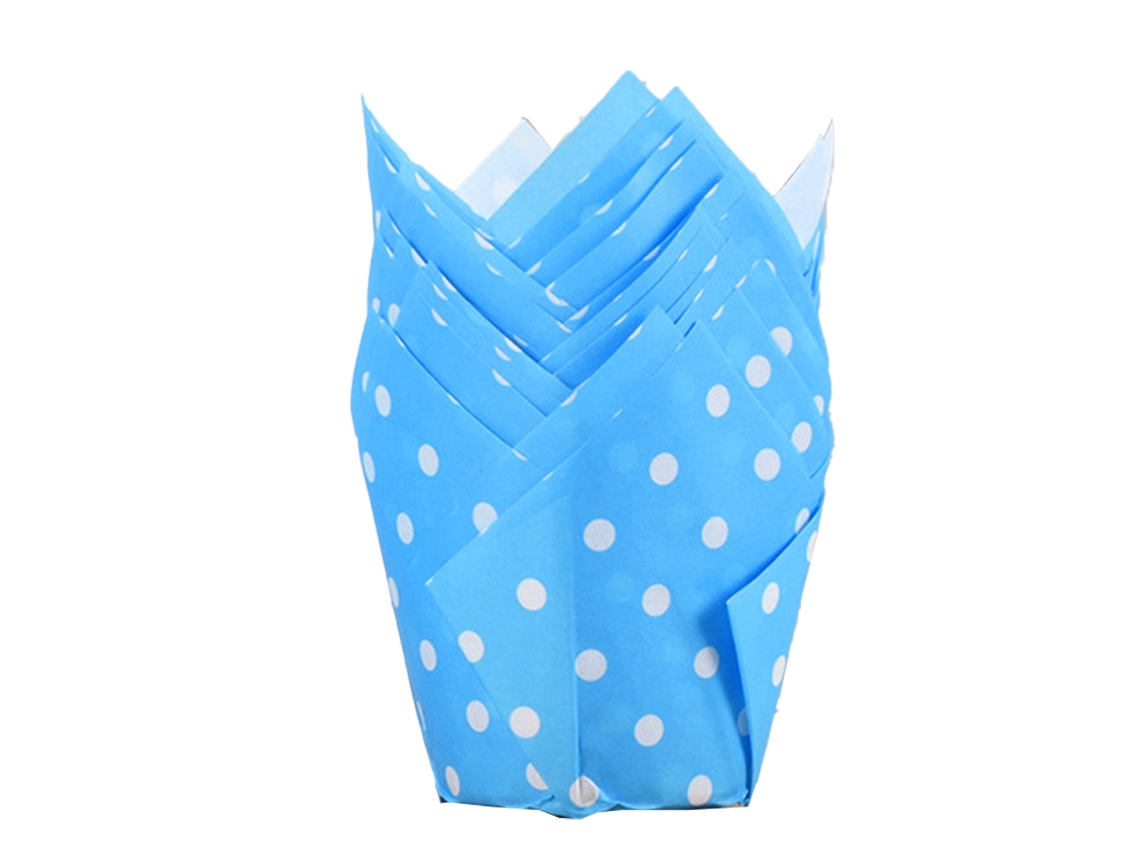 Vasos de papel desechables de tulipán para hornear, vasos para muffins a prueba de grasa para horno NEVEANCE