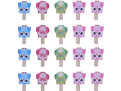Clips Madera Forma Fotos 40 Piezas Collage Acabado Accesorios Escritorio Kawaii Manualidades Fiestas Búho Fino